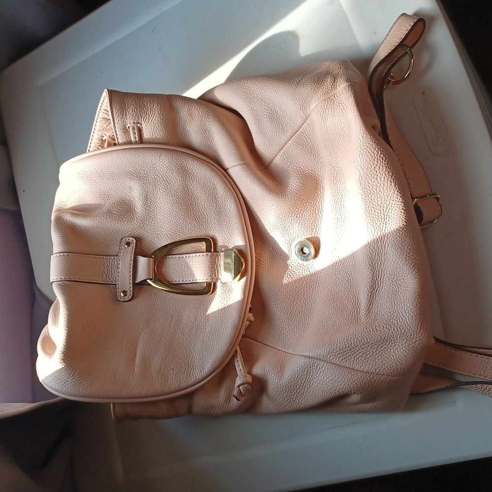 G.I.L.I (got it love it) pink soft leather backpack purse.